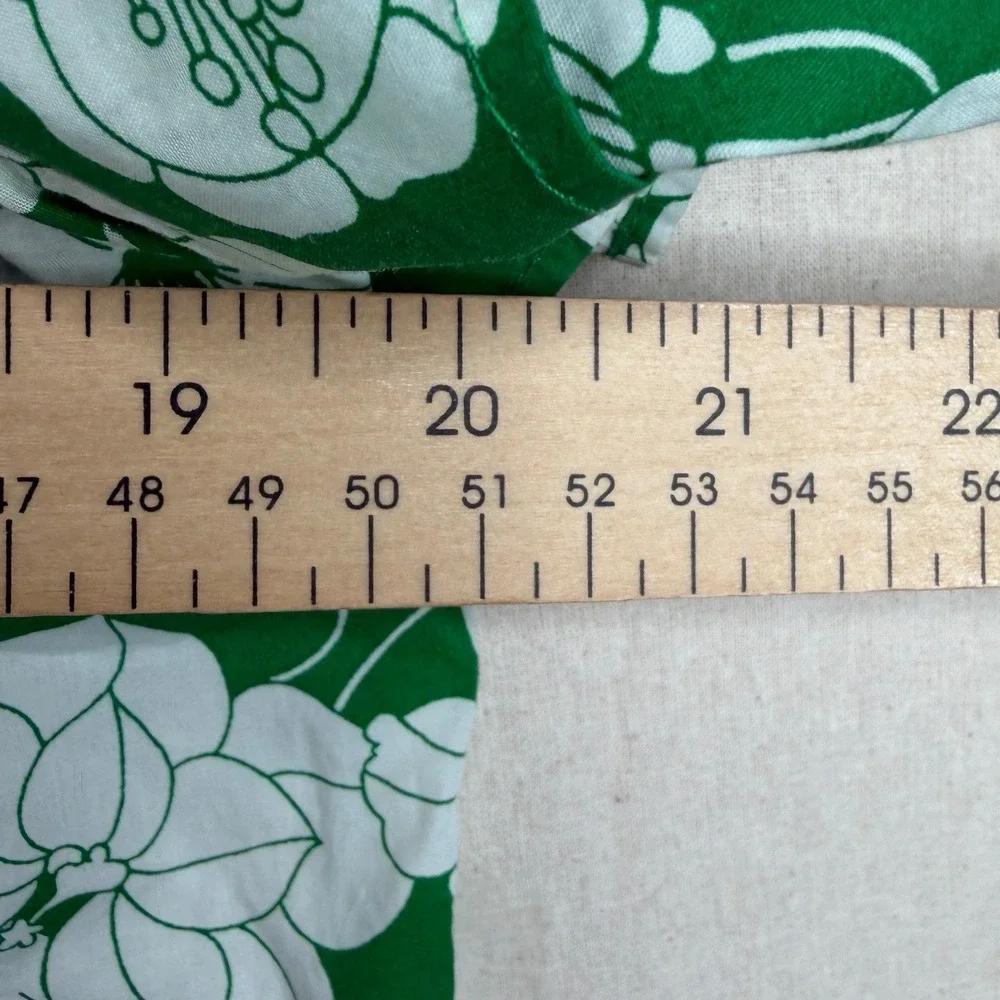 J. Crew‎ One Shoulder Smocked Kelly Floral Print Blouse size Small Green/White